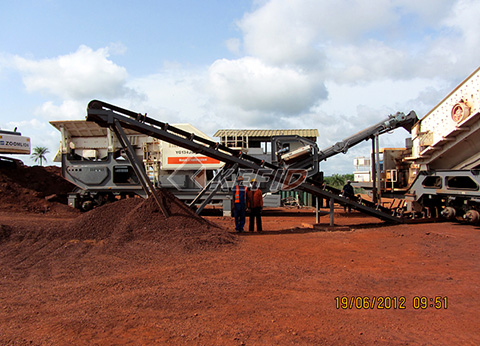 trituradora móvil para la planta de producción de piedra